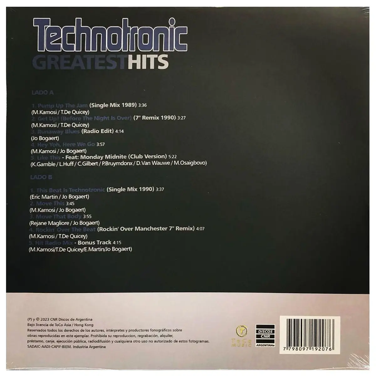 TECHNOTRONIC - GREATEST HITS - Imagen 2