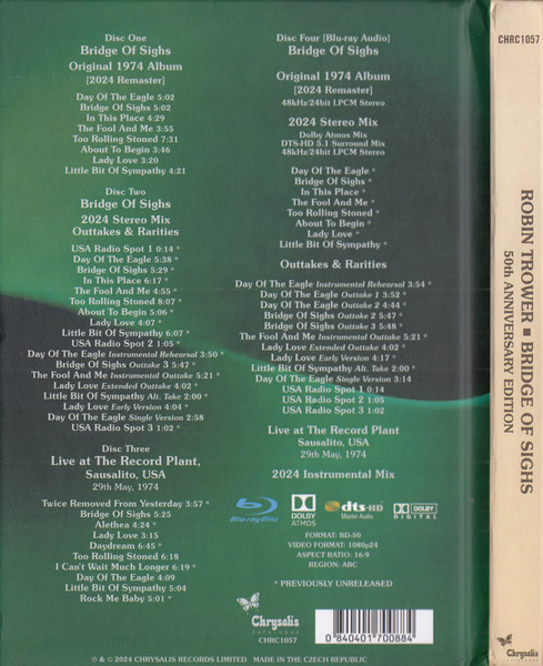ROBIN TROWER - BRIDGE OF SIGHS - 50th ANNIVERSARY EDITION - Imagen 2