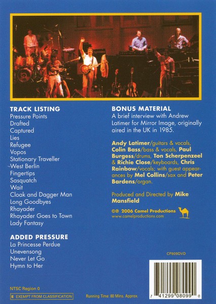 CAMEL - TOTAL PRESSURE - LIVE IN CONCERT 84 - Imagen 2