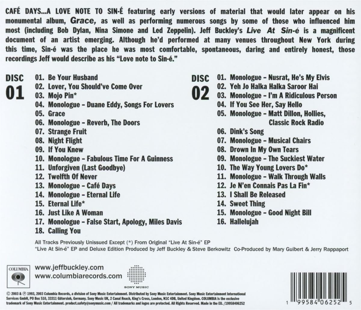 JEFF BUCKLEY - LIVE AT SIN-E - Imagen 2