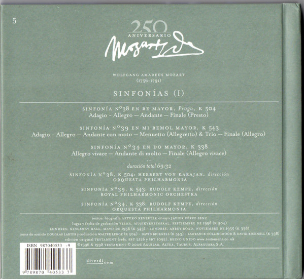 MOZART - SINFONIAS I - Imagen 2