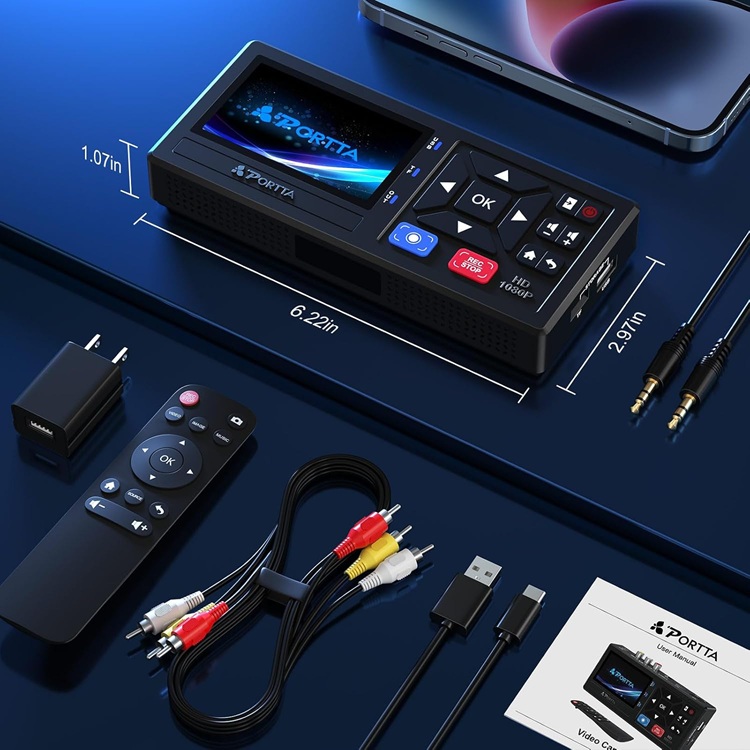 VIDEO A PORTTA - VHS DIGITAL CONVERTER - VCR-VHS/DVD PLAYER - Imagen 4