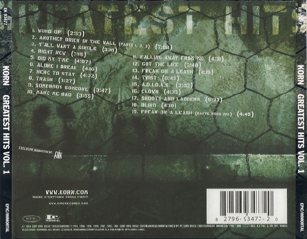 KORN - GREATEST HITS VOL 1 - Imagen 3