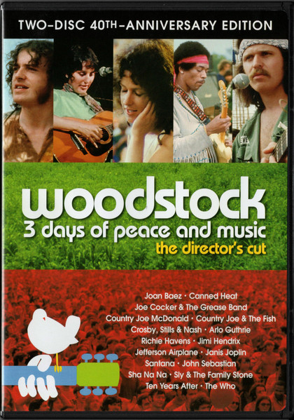 WOODSTOCK – 3 DAYS PEACE AND MUSIC – 40th ANNIVERSARY