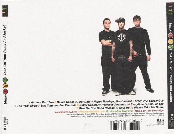BLINK 182 - TAKE OFF YOUR PANTS AND JACKET - Imagen 2