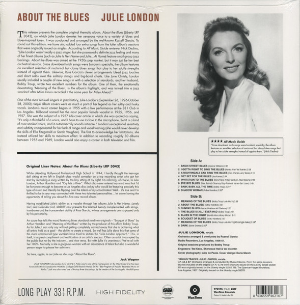 JULIE LONDON - ABOUT THE BLUES - Imagen 2