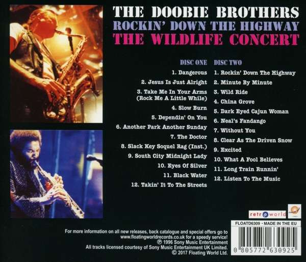 THE DOOBIE BROTHERS - ROCKIN DOWN THE HIGHWAY / THE WILD LIFE CONCERT - Imagen 2