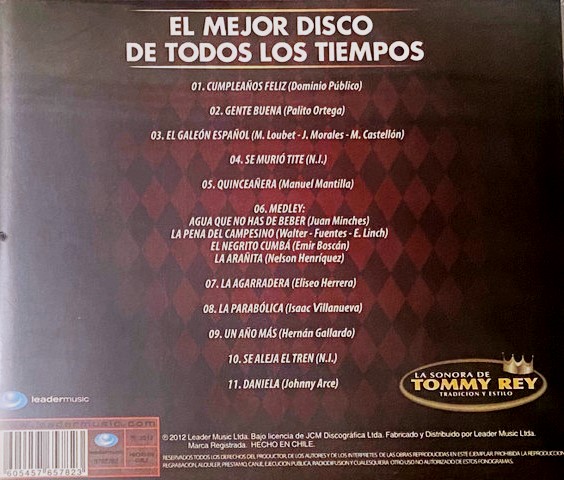 LA SONORA DE TOMMY REY - EL MEJOR DISCOS DE TODOS LOS TIEMPOS - Imagen 2