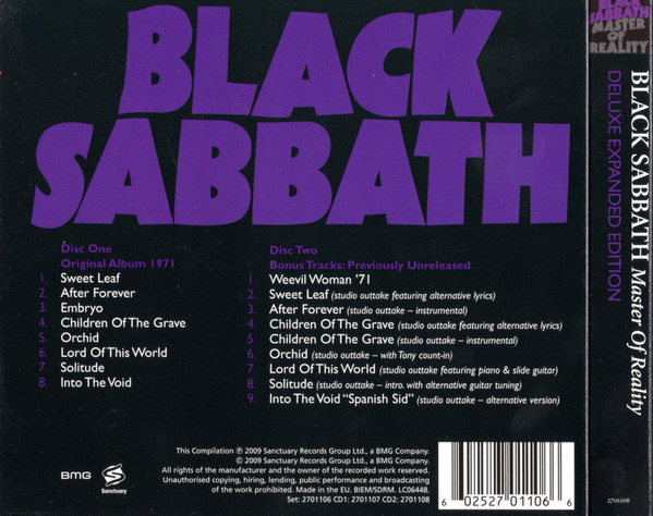 BLACK SABBATH - MASTER OF REALITY - Imagen 4