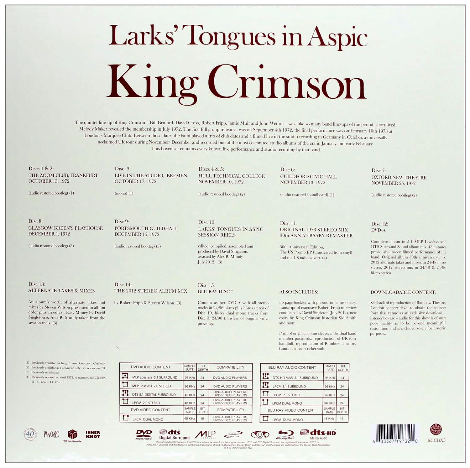 KING CRIMSON - LARKS TONGUES IN ASPIC - Imagen 3