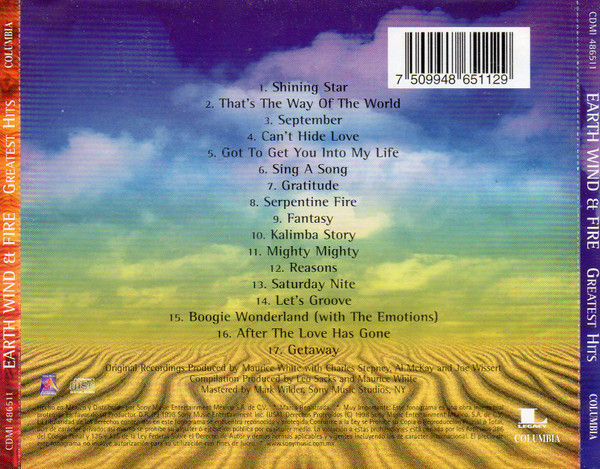 EARTH WIND AND FIRE - GREATEST HITS - Imagen 2