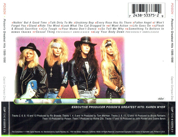 POISON - GREATEST HITS 1986-1996 - Imagen 3