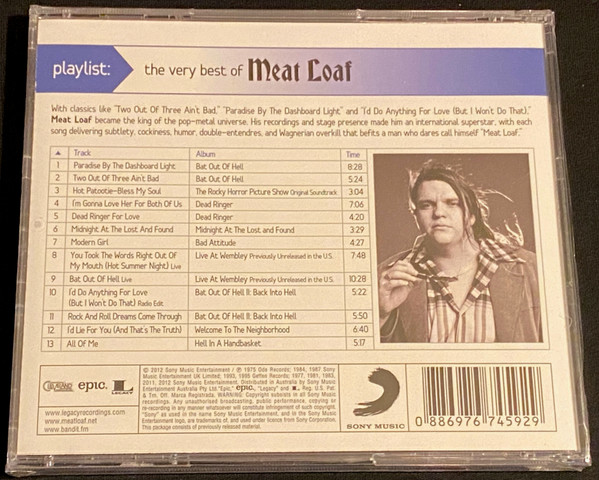 MEAT LOAF - PLAYLIST THE VERY BEST OF MEAT LOAF - Imagen 2