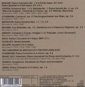 ARTURO BENEDETTI MICHELANGELI - MOZART / CHOPIN / SCHUMANN / BEETHOVEN / BRAHMS / DEBUSSY / BACH / SCARLATTI / GALUPI - Imagen 2