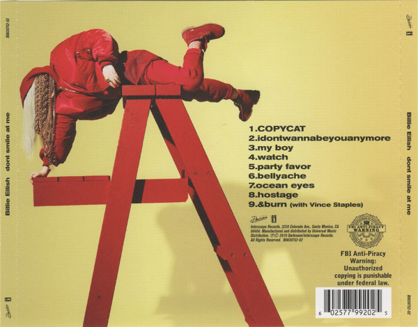 BILLIE EILISH - DONT SMILE AT ME - Imagen 3