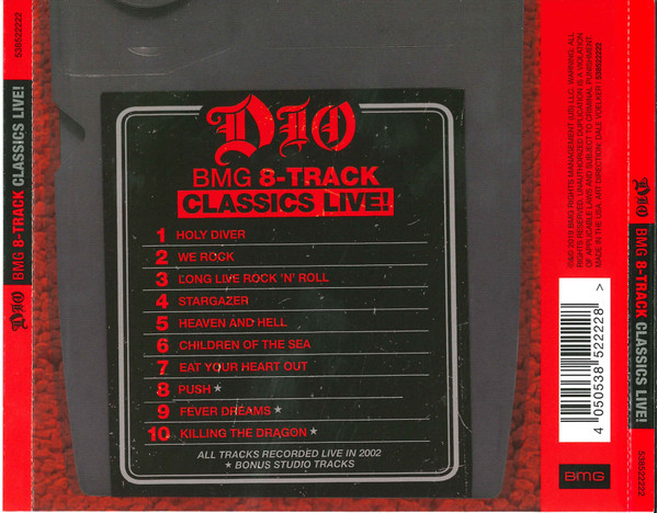 DIO - BMG 8 - TRACK CLASSICS LIVE! - Imagen 2