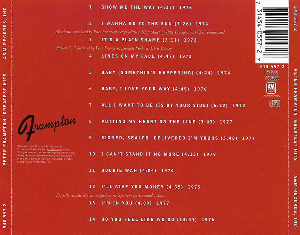 PETER FRAMPTON - GREATEST HITS - Imagen 2