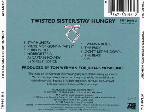 TWISTED SISTER - STAY HUNGRY - Imagen 3