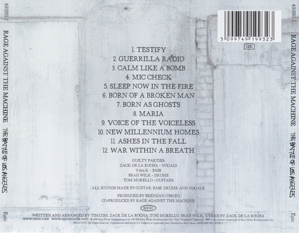 RAGE AGAINST THE MACHINE - THE BATTLE OF LOS ANGELES - Imagen 3