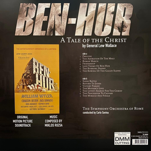 MIKLOS ROZSA & THE SYMPHONY ORCHESTRA OF ROME - BEN-HUR - A TALE OF THE CHRIST - SOUNDTRACK - Imagen 3