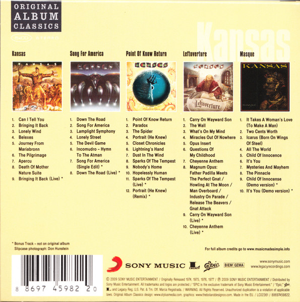 KANSAS - ORIGINAL ALBUM CLASSIC - Imagen 2