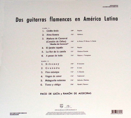 PACO DE LUCIA Y RAMON DE ALGECIRAS - DOS GUITARRAS FLAMENCAS EN AMERICA LATINA - Imagen 2