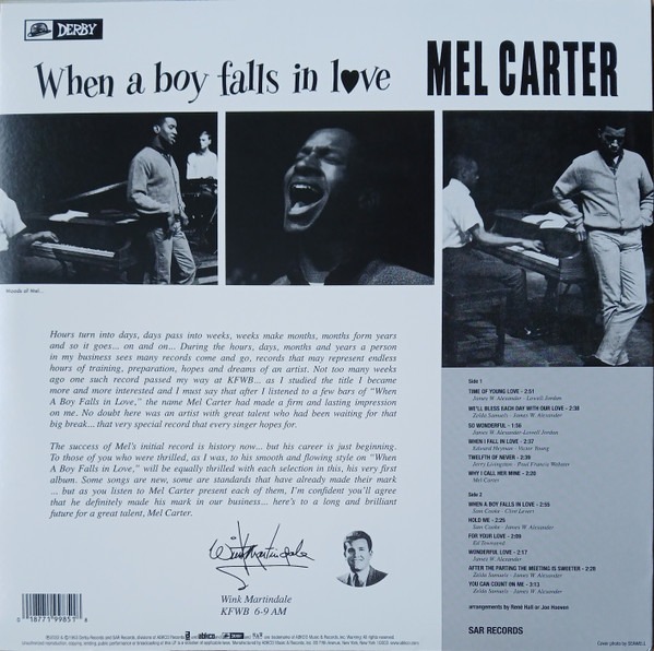 MEL CARTER - WHEN A BOY FALLS IN LOVE - Imagen 2