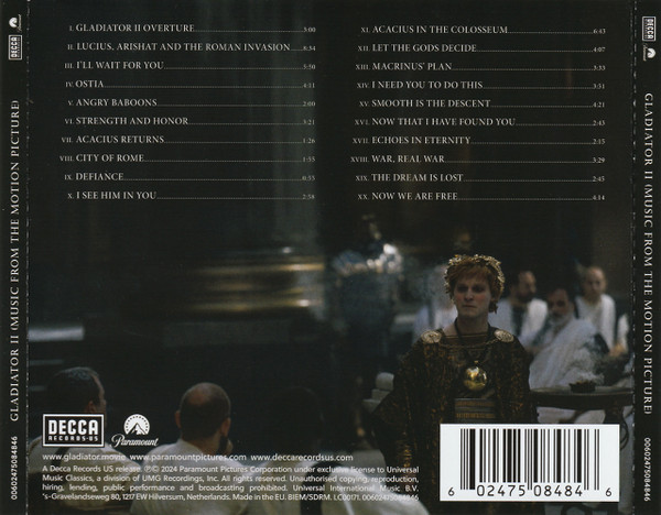 HARRY GREGSON-WILLIAMS – GLADIATOR II – SOUNDTRACK - Imagen 2