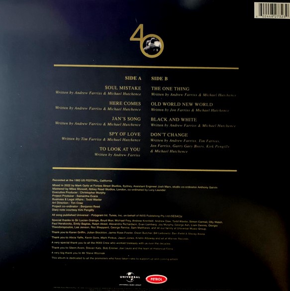 INXS - RECORDED LIVE AT THE US FESTIVAL 1983 - SHABOOH SHOOBAH - Imagen 2