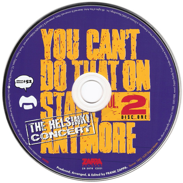 FRANK ZAPPA - YOU CANT DO THAT ON STAGE ANYMORE - VOL 2 - Imagen 2