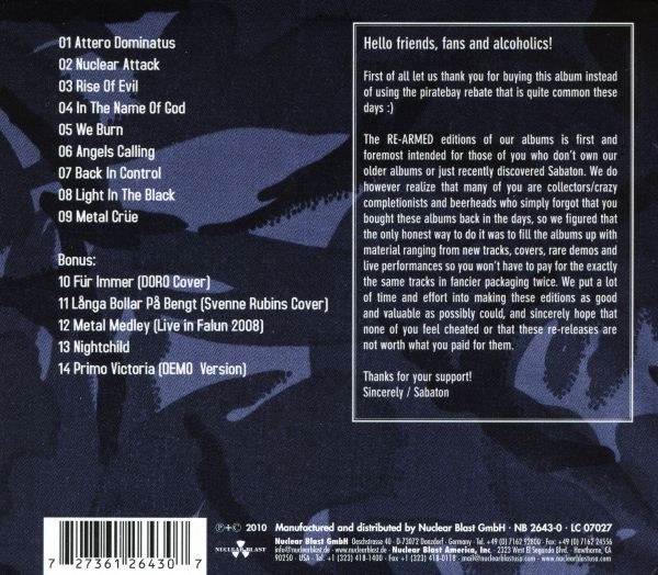 SABATON - ATTERO DOMINATUS - Imagen 2