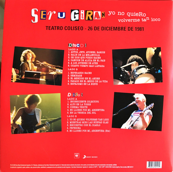 SERU GIRAN - YO NO QUIERO VOLVERME TAN LOCO - Imagen 3