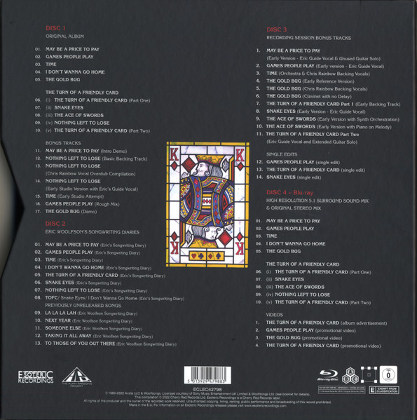 THE ALAN PARSONS PROJECT – THE TURN OF A FRIENDLY CARD - Imagen 2