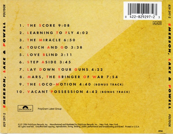 EMERSON / LAKE & POWELL - EMERSON / LAKE & POWELL - Imagen 2