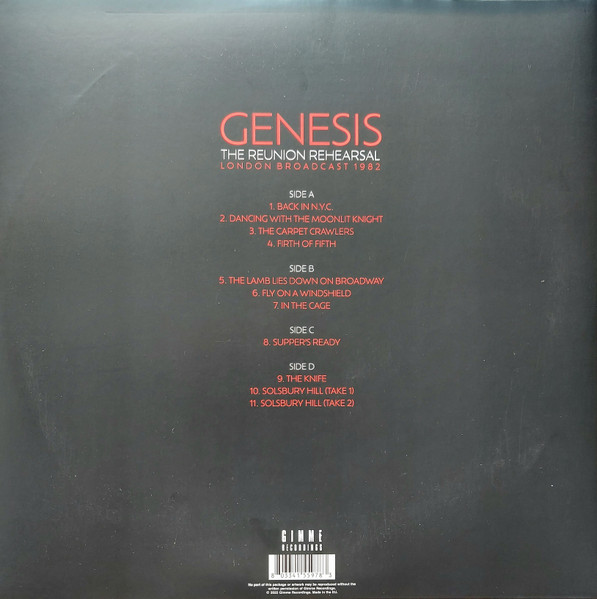 GENESIS - THE REUNION REHEARSAL - Imagen 2