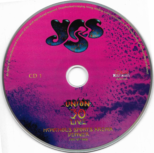 YES - UNION 30 LIVE / MCNICHOLS SPORTS ARENA DENVER 1991 - Imagen 2