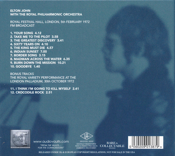 ELTON JOHN & THE ROYAL PHILHARMONIC ORCHESTRA - ELTON JOHN AND THE ROYAL PHILHARMONIC ORCHESTRA 1972 - Imagen 2