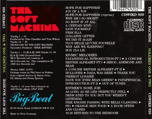 THE SOFT MACHINE - VOLUMES ONE AND TWO - Imagen 3