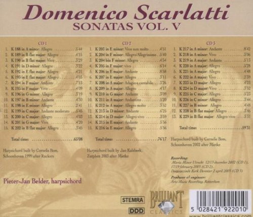 SCARLATTI / PIETER-JAN BELDER - SONATAS K 188-229 - Imagen 2