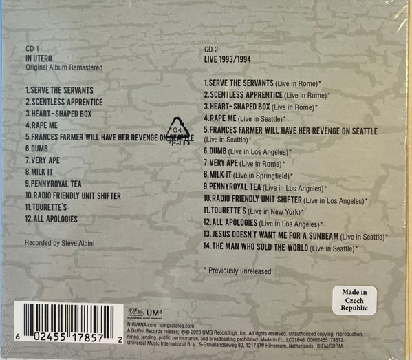 NIRVANA - IN UTERO - DELUXE EDITION - Imagen 2