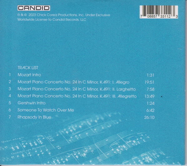 CHICK COREA / ORCHESTRA DA CAMERA DELLA SARDEGNA - SARDINIA A NIGHT OF MOZART & GERSHWIN - Imagen 2