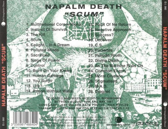 NAPALM DEATH - SCUM - Imagen 2