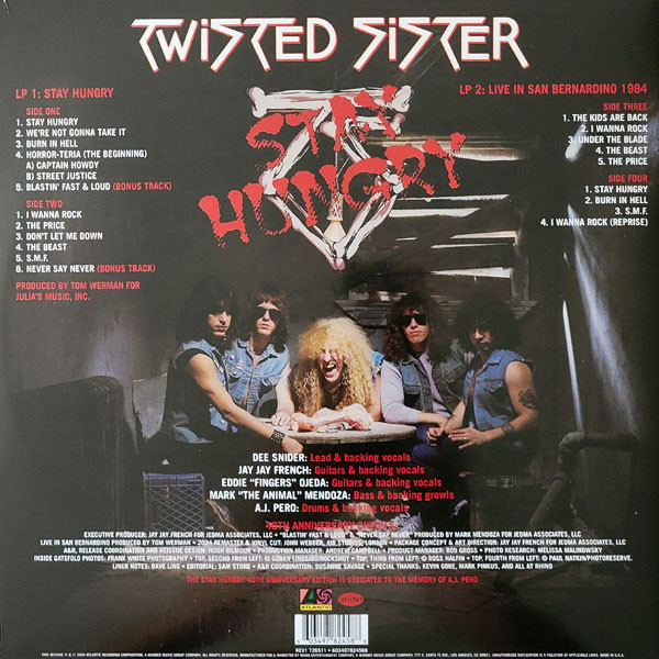 TWISTED SISTER - STAY HUNGRY - 40th ANNIVERSARY EDITION - Imagen 2