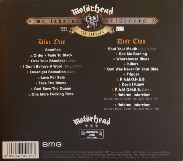 MOTORHEAD - WE TAKE NO PRISIONERS / THE SINGLES 1995 2006 - Imagen 2