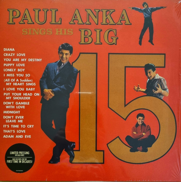 PAUL ANKA - PAUL ANKA SINGS HIS BIG 15