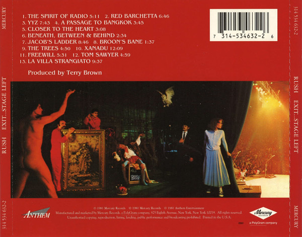 RUSH - EXIT STAGE LEFT - Imagen 3