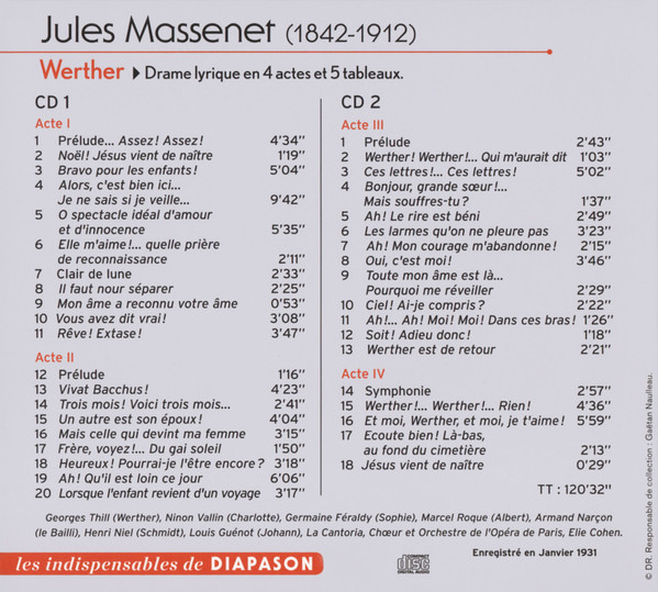JULES MASSENET - WERTHER - Imagen 3
