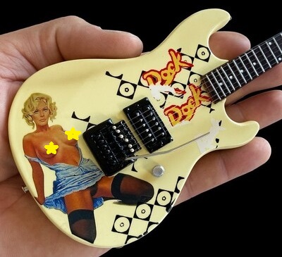 MIiniature Guitar / Axe Heaven Jerry Cantrell - Alice In Chains Blue Dress Guitar