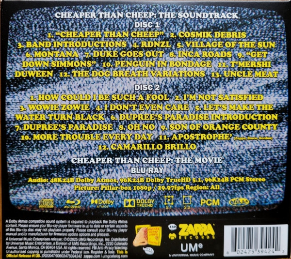 FRANK ZAPPA - CHEAPER THAN CHEEP - Imagen 2