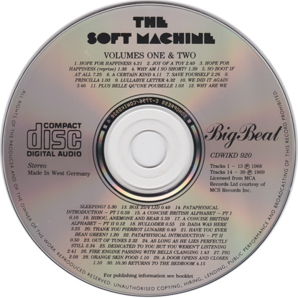 THE SOFT MACHINE - VOLUMES ONE AND TWO - Imagen 2